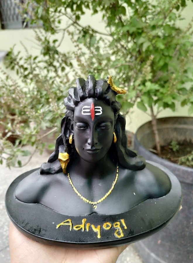 A & S VENTURES A&S Ventures Lord Shiva Mahadev Statue with Gold Plated Rudraksha Mala & Shiv Damru Trishul Pendent Locket Rudraksha Locket - Image 3